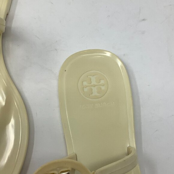 Tory Burch Mini Miller thong sandals 6 cream rubber jelly - Picture 2 of 6